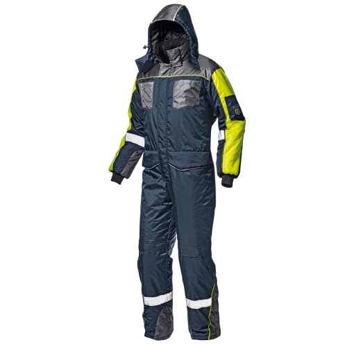 Sir Safety System MC5347QLM "Freezer" Anti-Kälte Overall, Blau/His-Vis Gelb, Größe M von Sir Safety System
