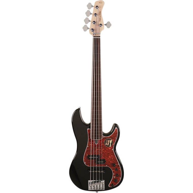Sire Marcus Miller P7-5 2nd Gen Fretless Alder FL Black 5-String Fretless Bass Guitar von Sire