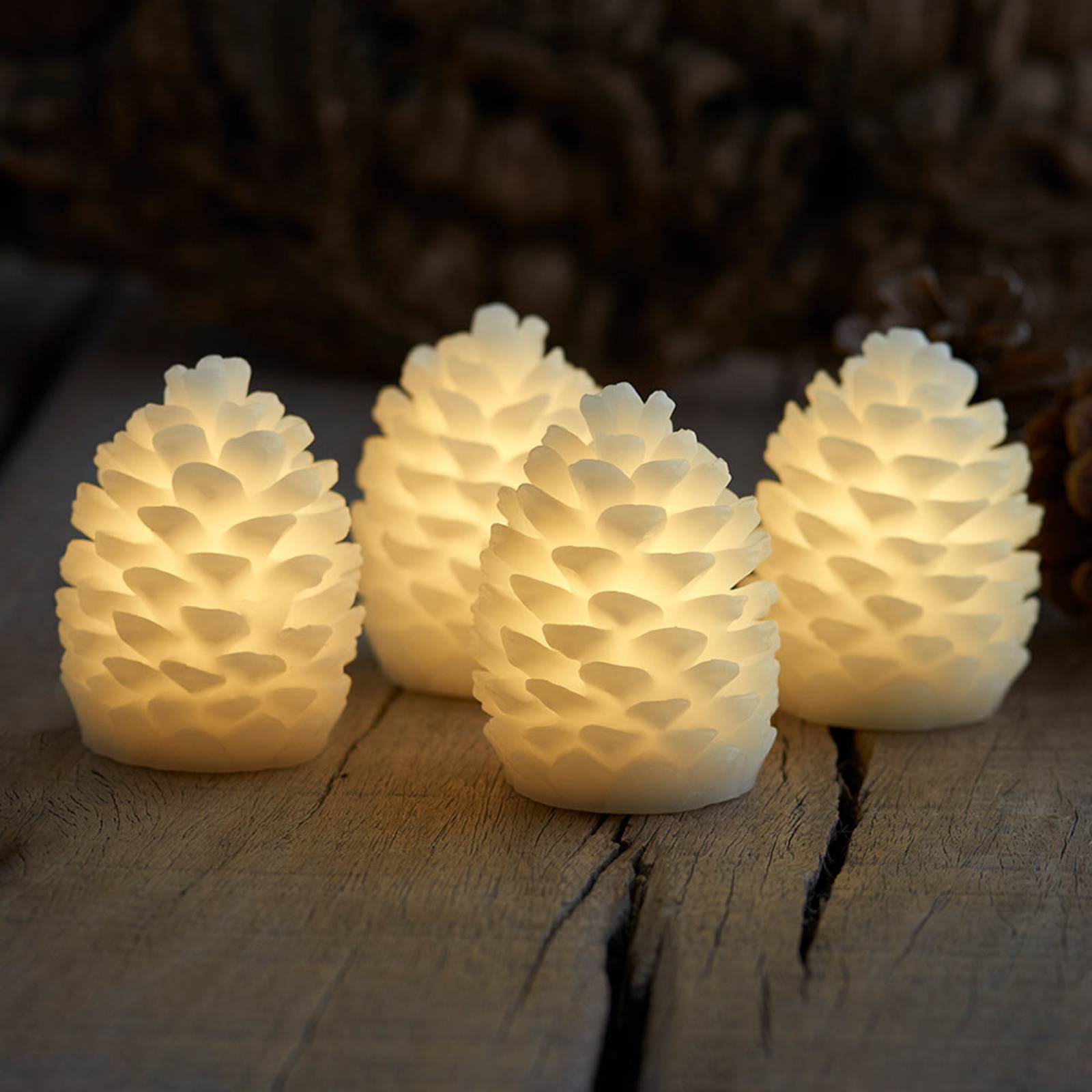 LED-Kerze Clara, Höhe 7,5 cm, Viererset LED-Kerze Clara, Höhe 7,5 cm, Viererset von Sirius