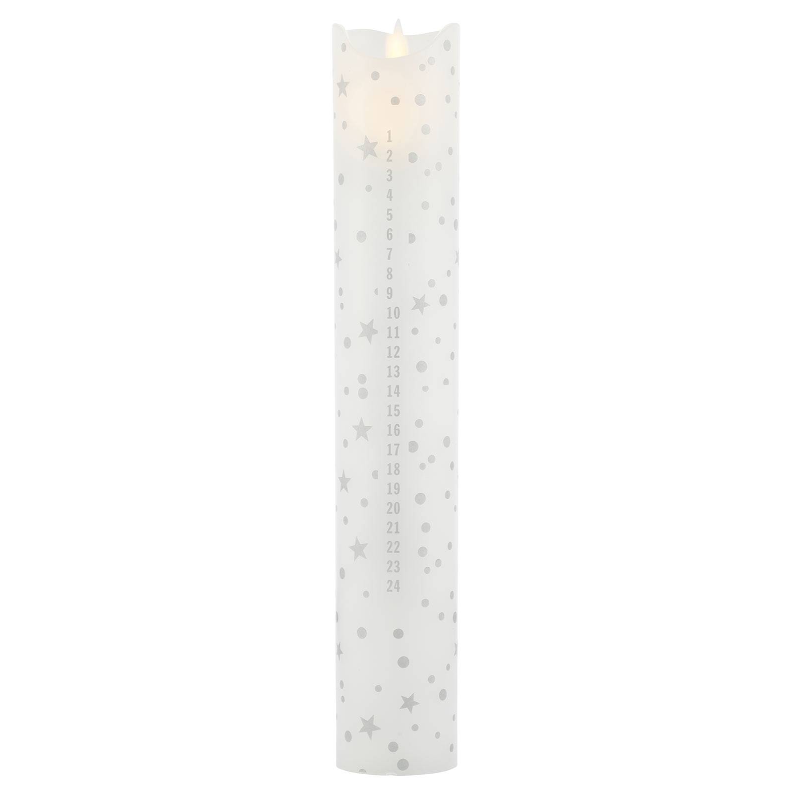 LED-Kerze Sara Calendar, weiß/Romantic, Höhe 29 cm von Sirius