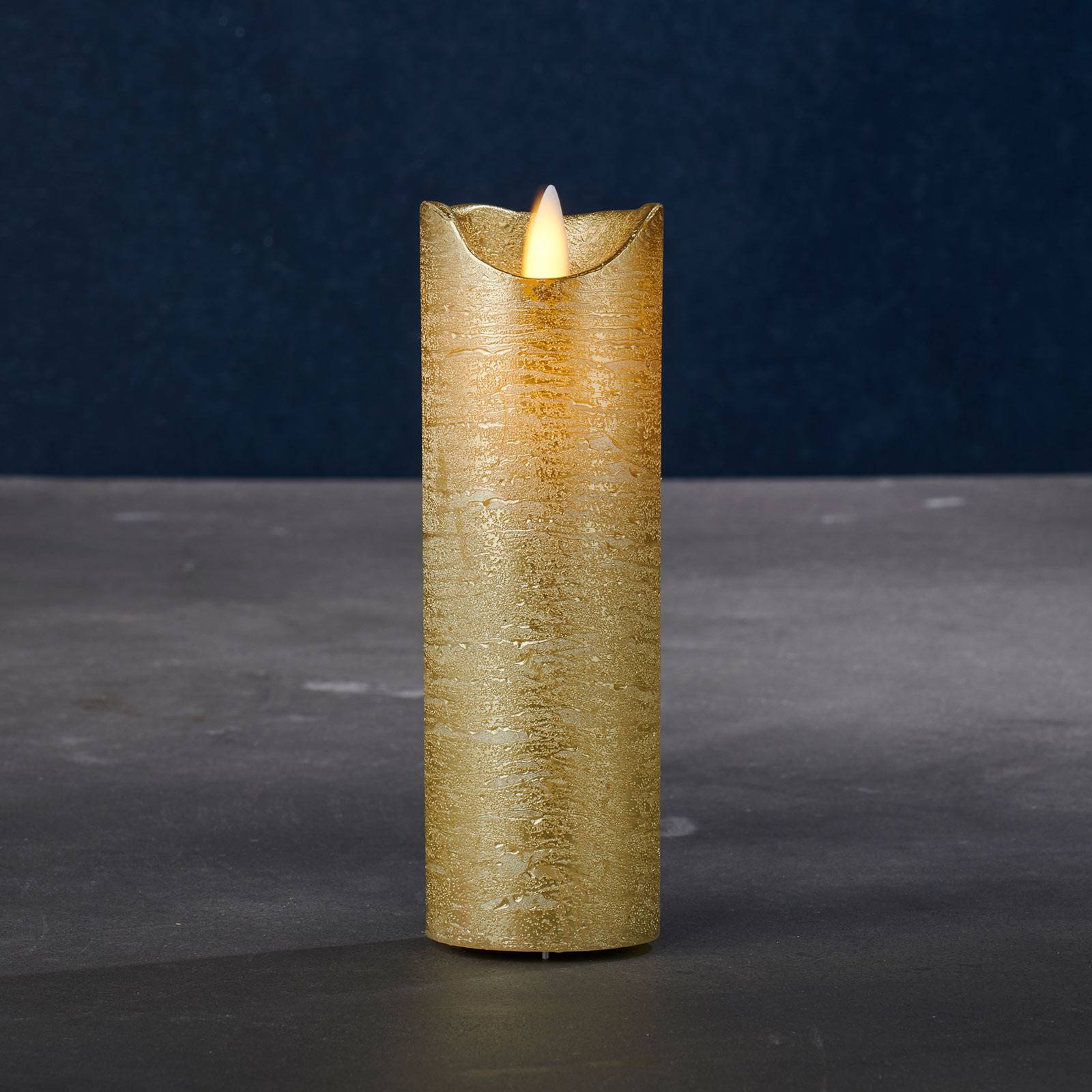 LED-Kerze Sara Exclusive, gold, Ø 5cm, Höhe 15cm von Sirius