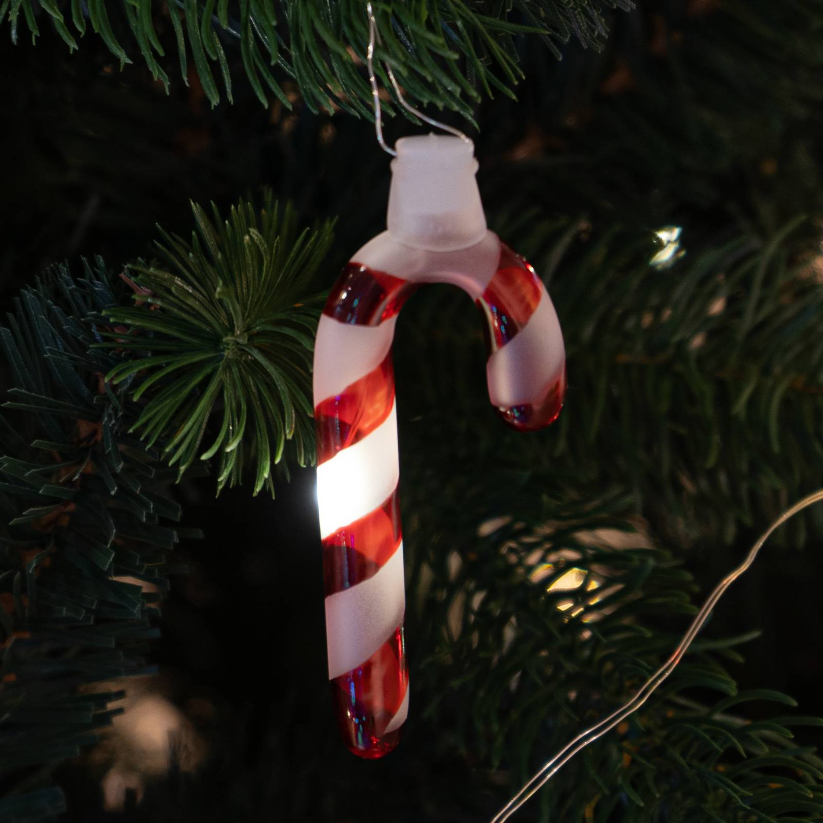 LED-Lichterkette Hannah Candy Cane rot LED-Lichterkette Hannah Candy Cane rot von Sirius
