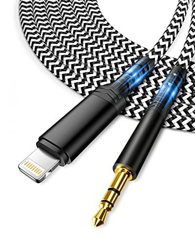 [Apple MFi Zertifiziert] Auto AUX Kabel für iPhone，Lightning auf 3.5mm Aux-Kabel für Auto/Kopfhörer/Lautsprecher,Kompatibel mit iPhone 14/14 Pro/13/13 Pro/12/12 Pro/11/11Pro/X/XS/XR/8/7-Schwarz von SiriusXM