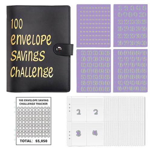 100 Envelope Challenge Binder, Umschlag-Challenge-Ordner, Geldsparender Ordner Spar-Herausforderungen-Haushaltsbuchordner Mit Geldumschlägen Savings Challenges Book With Envelopes 100 Envelope Challenge Binder, Umschlag-Challenge-Ordner, Geldsparender Ordner Spar-Herausforderungen-Haushaltsbuchordner Mit Geldumschlägen Savings Challenges Book With Envelopes von Sirseon