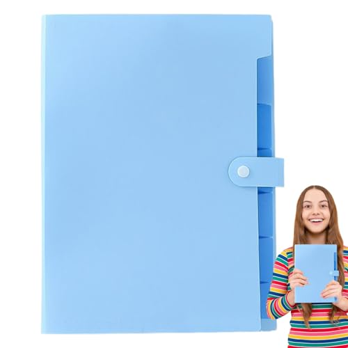 Aktenordner, Schulrechnungen, Organizer, A4-Größe, tragbares Aufbewahrungszubehör mit farbigen Etiketten und 7 Taschen für Dokumente, Quittungen von Sirseon