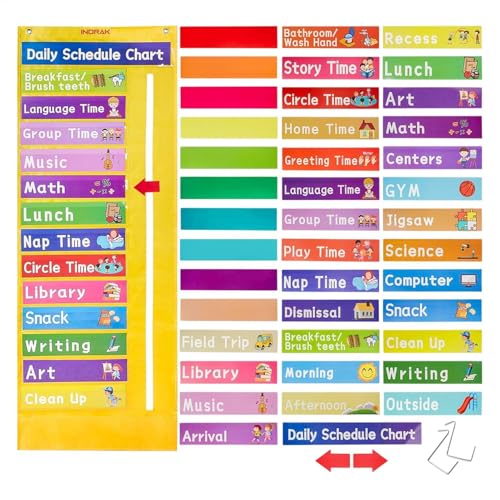 Klassenzimmer-Zeitplan, tägliche Aktivitäten zeigen Diagramm mit Tasche, multifunktionaler Lehrer-Schulbedarf, Routine-Kalender-Diagramm für Schüler und Lehrer Klassenzimmer-Zeitplan, tägliche Aktivitäten zeigen Diagramm mit Tasche, multifunktionaler Lehrer-Schulbedarf, Routine-Kalender-Diagramm für Schüler und Lehrer von Sirseon