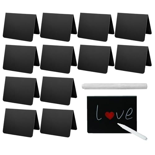 Lebensmittel-Etiketten für Party-Buffet, Kreidetafel für Lebensmittelnachrichten, mit 1 x weiß-schwarze Kreidetafel zum Präsentieren von Lebensmitteln, Ort, Namen, Geschäft, Dessert von Sirseon