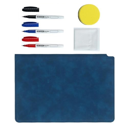 Löschbarer Notizblock, trocken abwischbares A5-Notizbuch, wiederverwendbar, trocken Whiteboard, A5, tragbar, mit Reinigungstuch für Notizen, Listen Löschbarer Notizblock, trocken abwischbares A5-Notizbuch, wiederverwendbar, trocken Whiteboard, A5, tragbar, mit Reinigungstuch für Notizen, Listen von Sirseon