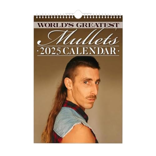 Lustiger Kalender 2025,Vokuhila-Kalender 2025,Vokuhila-Friseurkalender Für Friseure,Monatlich Lustiger Vokuhila-Kalender,Lustiger 2025 World's Greatest Mullets-Kalender,Lustiger Kalender Monatsplaner von Sirseon