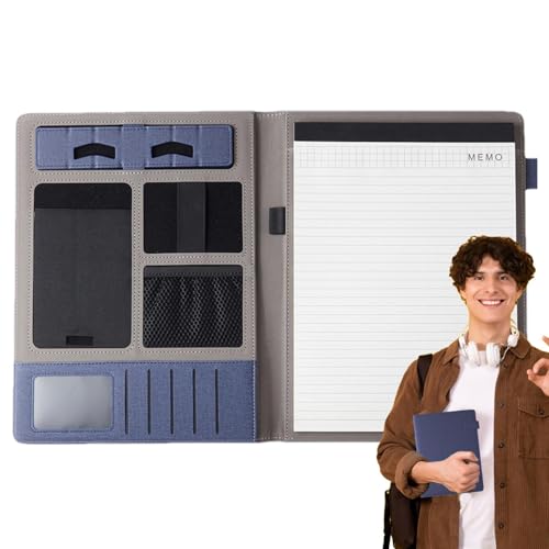 Padfolio-Ordner – Lebenslaufordner, professionelles PU-Leder, Notizblock, Visitenkartenhalter im Lieferumfang enthalten, Padfolio für Dokumente, Präsentationsmappen von Sirseon