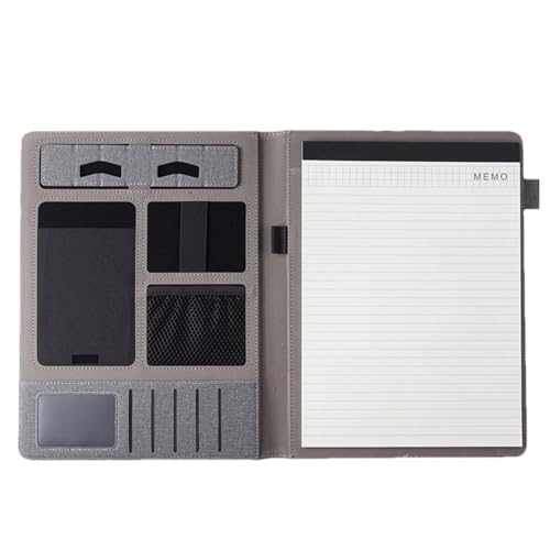 Padfolio-Organizer, Lebenslaufordner, professionelles PU-Leder, Notizblock, Visitenkartenhalter im Lieferumfang enthalten, Padfolio für Dokumente, Präsentationsmappen von Sirseon