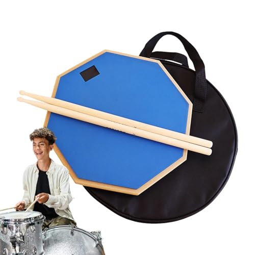 Schlagzeug-Übungspad | 30,5 cm leises tragbares Schlagzeugtaschen-Set mit Drumsticks | leichte Drumsticks Aufbewahrung Silent Drum Pad für Schlagzeuger Schlagzeug-Übungspad | 30,5 cm leises tragbares Schlagzeugtaschen-Set mit Drumsticks | leichte Drumsticks Aufbewahrung Silent Drum Pad für Schlagzeuger von Sirseon