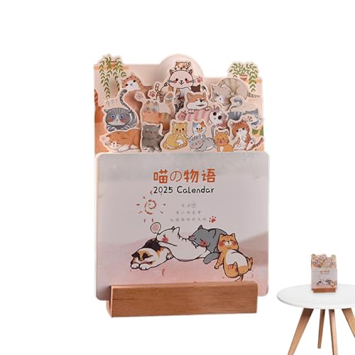 Tischkalender 2025 - Kreativer Kalender mit Holzsockel | Monatskalender Planer, Kalender, kreativer Blumenkalender für Tischorganisationsplanung Tischkalender 2025 - Kreativer Kalender mit Holzsockel | Monatskalender Planer, Kalender, kreativer Blumenkalender für Tischorganisationsplanung von Sirseon