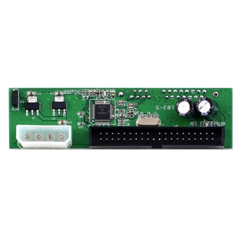 Sirxlevcy 1 Stück 7+15Pin 2,5 SATA Buchse auf 3,5 IDE Adapter Konverter Stecker 40 Pin Port Grün PC+Metall für 133 100 HDD CD DVD Serial von Sirxlevcy