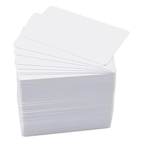 Sirxlevcy 100er-Pack Premium-PVC-Karten, CR80 30Mil, Weiße Plastikkarten in Grafikqualität für Foto-ID-Ausweisdrucker von Sirxlevcy