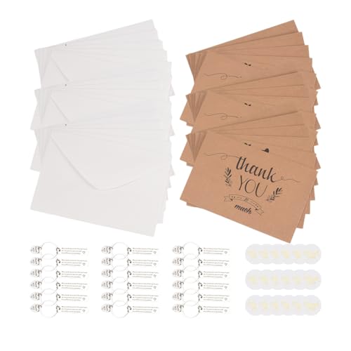 Sirxlevcy 18-Teiliges Set Dankeskarten mit Umschlägen und Stickern, Mehrfachdesign-Papierkarten für Jeden Empfänger mit Schlüsselanhänger von Sirxlevcy