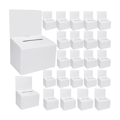 Sirxlevcy 24 Stück Karton-Wahlurne, Vorschlagsbox mit Schlitz, Tombola-Boxen 6x6, Vorschlagsboxen mit Abnehmbarem Schlitz, Spendenboxen Sirxlevcy 24 Stück Karton-Wahlurne, Vorschlagsbox mit Schlitz, Tombola-Boxen 6x6, Vorschlagsboxen mit Abnehmbarem Schlitz, Spendenboxen von Sirxlevcy