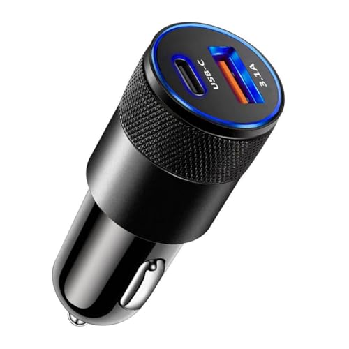 Sirxlevcy 3,1 A 15 W USB + PD Kleines Autoladegerät Aus Stahlkanone Autoladegerät Aus Metalllegierung TYP-C Autoladegerät Sirxlevcy 3,1 A 15 W USB + PD Kleines Autoladegerät Aus Stahlkanone Autoladegerät Aus Metalllegierung TYP-C Autoladegerät von Sirxlevcy