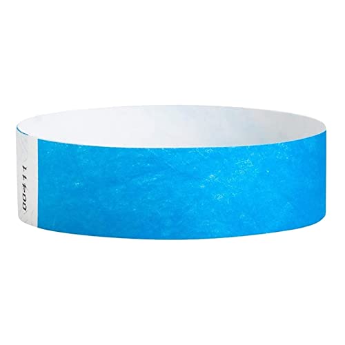 Sirxlevcy 500 StüCk Neon-Event-ArmbäNder Farbige ArmbäNder Wasserdichtes Papier Club-ArmbäNder (Blau) von Sirxlevcy