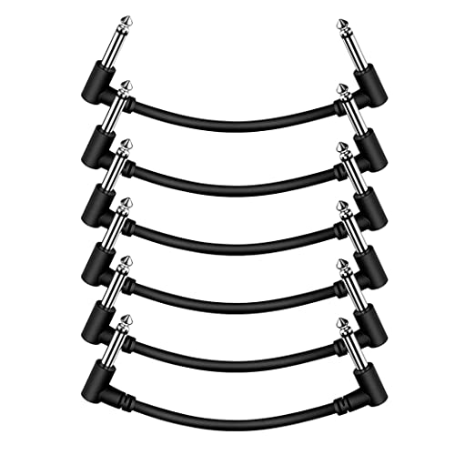 Sirxlevcy 6 Rauschfreies Gitarrenkabel,1/4-Gitarrenpedalkabel, Instrumenteneffektpedal-Patchkabel für Gitarren-/Basspedal Sirxlevcy 6 Rauschfreies Gitarrenkabel,1/4-Gitarrenpedalkabel, Instrumenteneffektpedal-Patchkabel für Gitarren-/Basspedal von Sirxlevcy