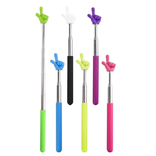 Sirxlevcy 6-Teiliges Pointer-Stick-Set-Set für Klassenzimmer, Lehrer-Pointer, Einziehbares Stick-Set-Set für Klassenzimmer-Whiteboards von Sirxlevcy