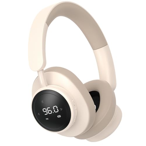 Sirxlevcy Kabelloser Headset-Kopfhörer mit Mikrofon, Faltbar, über Dem Ohr, Bluetooth 5.3, Ohrhörer, Unterstützt TF-Karte, FM-Radio, Khaki von Sirxlevcy