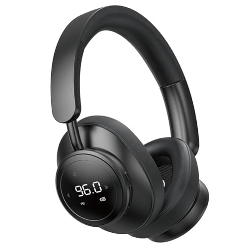 Sirxlevcy Kabelloses Headset, Kopfhörer mit Mikrofon, Faltbar, Over-Ear, Bluetooth 5.3, Unterstützt TF-Karte, FM-Radio, Schwarz von Sirxlevcy