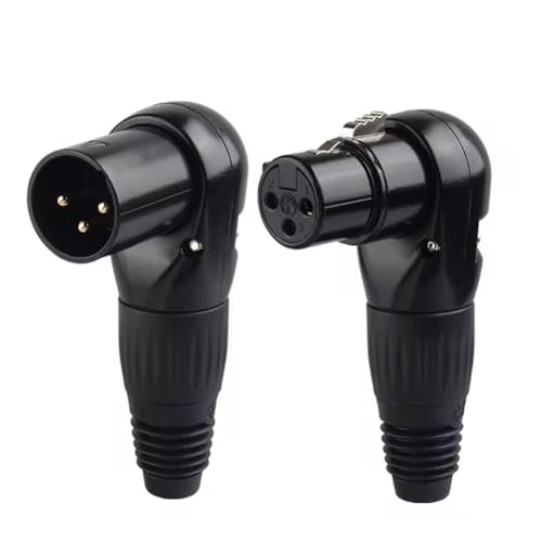 Sirxlevcy L-Typ 3-Poliger XLR-Stecker/-Buchse, Mikrofonkabel, 90-Grad-Audiokabelanschluss für Lautsprechersysteme, XLR-Stecker Sirxlevcy L-Typ 3-Poliger XLR-Stecker/-Buchse, Mikrofonkabel, 90-Grad-Audiokabelanschluss für Lautsprechersysteme, XLR-Stecker von Sirxlevcy