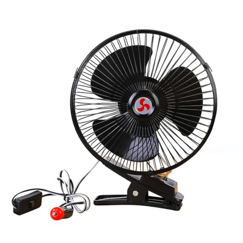 Sirxlevcy Leiser Luftkühlungsventilator Fürs Auto, Tragbarer Mini-Elektroautoventilator, 12V, Schwarz Sirxlevcy Leiser Luftkühlungsventilator Fürs Auto, Tragbarer Mini-Elektroautoventilator, 12V, Schwarz von Sirxlevcy