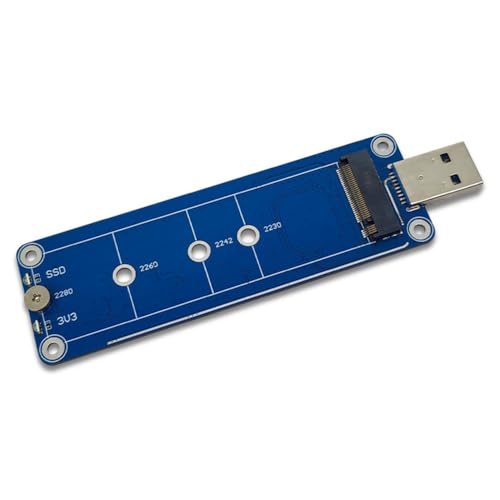 Sirxlevcy M.2 NVME auf USB 3.0 Riser Board Konverteradapter USB 3.0 auf M-Key NVME USB3.2 Adapter für 2230 2240 2260 2280 M2 SSD von Sirxlevcy