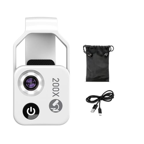 Sirxlevcy Mikroskopobjektiv mit 200-Facher Vergrößerung und CPL-LED-Licht, Mikro-Makroobjektiv für IOS, Android, Alle Smartphones A Sirxlevcy Mikroskopobjektiv mit 200-Facher Vergrößerung und CPL-LED-Licht, Mikro-Makroobjektiv für IOS, Android, Alle Smartphones A von Sirxlevcy