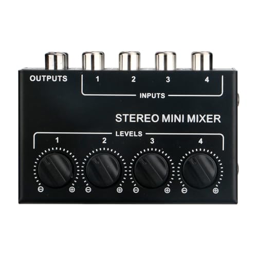 Sirxlevcy Mini-4-Kanal-Passivmixer, Kompakter Musikinstrumenten-CD-Player, Computer-Stereo-Hub-Mixer Sirxlevcy Mini-4-Kanal-Passivmixer, Kompakter Musikinstrumenten-CD-Player, Computer-Stereo-Hub-Mixer von Sirxlevcy