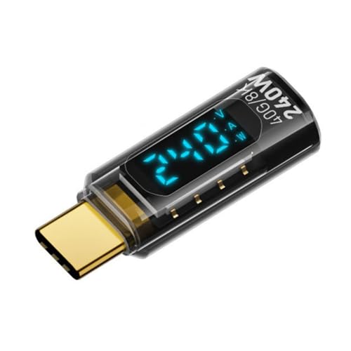 Sirxlevcy Typ C auf Typ C OTG-Adapter, 240 W, USB4, Digitaler Display-Ladeadapter, 8K-Videoübertragung für Telefon, Tablet, Transparent, Schwarz Sirxlevcy Typ C auf Typ C OTG-Adapter, 240 W, USB4, Digitaler Display-Ladeadapter, 8K-Videoübertragung für Telefon, Tablet, Transparent, Schwarz von Sirxlevcy