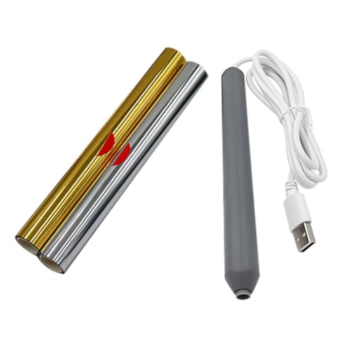 Sirxlevcy USB-Stecker für Heißfolienstifte, Set mit Heißfolienstift, Goldfolien-Heißprägestift mit Spitze, Heißfolienrollen-Zeichenstift von Sirxlevcy