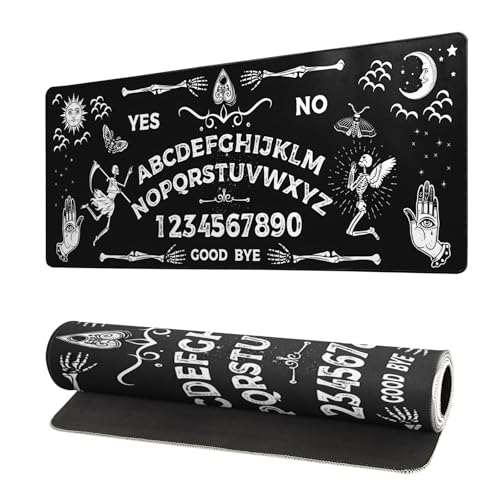Mysterious Spirit Goth Gaming-Mauspad, 70 x 30 cm, große Schreibtischunterlage, schwarz, erweiterte Pads, großes Mauspad, rutschfeste Gummiunterseite, Tastaturmatte mit genähten Kanten, für Gaming, Mysterious Spirit Goth Gaming-Mauspad, 70 x 30 cm, große Schreibtischunterlage, schwarz, erweiterte Pads, großes Mauspad, rutschfeste Gummiunterseite, Tastaturmatte mit genähten Kanten, für Gaming, von Siski