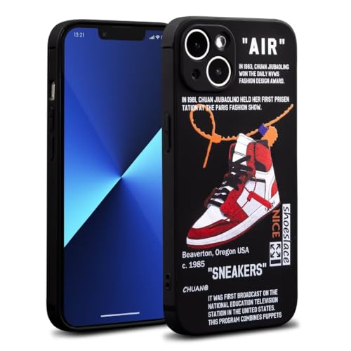 Siski Coole Handyhülle für iPhone 13, für Jungen und Herren, ästhetisches Basketball-Sneaker-Design, stoßfest, Designer-Hülle, Rundumschutz, kompatibel mit iPhone 13 Hülle von Siski