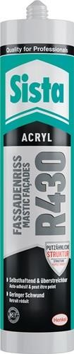 12 Stk. Sista Acryl R430 Fassadenriss 300 ml altweiß Kartusche L53AW von Sista