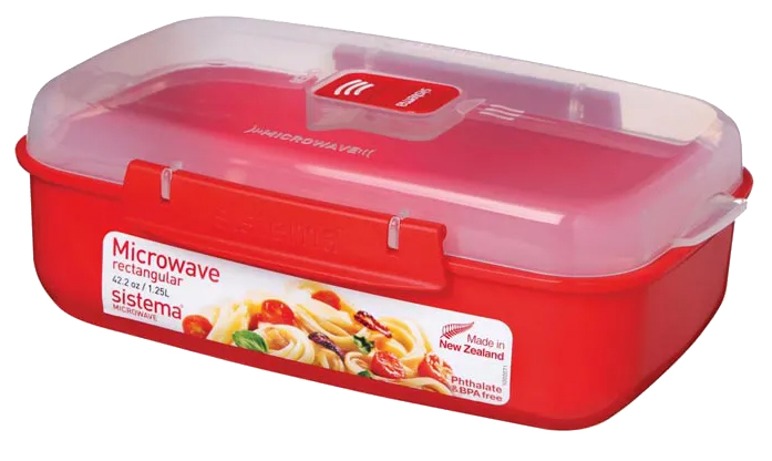 Sistema Mikrowellendose RECTANGULAR, 1,25 Liter, rot Sistema Mikrowellendose RECTANGULAR, 1,25 Liter, rot von Sistema