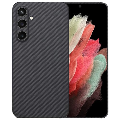Sisyphy Aramidfaser-Schutzhülle für Samsung Galaxy S25 5G mit Karbonfaser-Textur, superdünn, weich, robust, langlebig, zum Aufstecken, kabelloses Aufladen, Schwarz Sisyphy Aramidfaser-Schutzhülle für Samsung Galaxy S25 5G mit Karbonfaser-Textur, superdünn, weich, robust, langlebig, zum Aufstecken, kabelloses Aufladen, Schwarz von Sisyphy