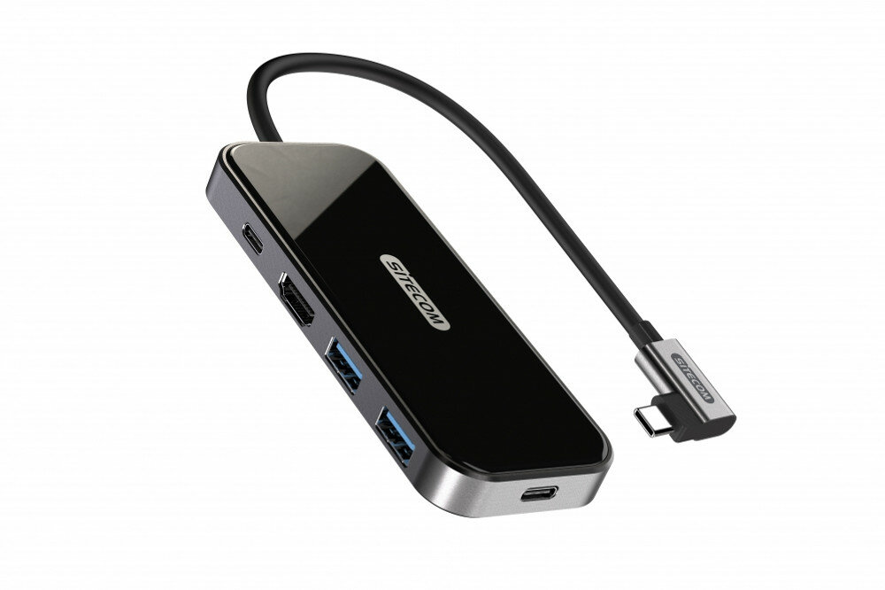 Sitecom CN-408 laptop-dockingstation & portreplikator USB 3.2 Gen 1 (3.1 Gen 1) Type-C Aluminium, Schwarz von Sitecom