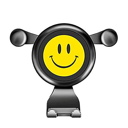 Sitrda Kfz-Handyhalterung für Lüftungsschlitze, Halterung für Navigations-Rahmen, 360° drehbar, kreatives Smiley-Gesicht von Sitrda