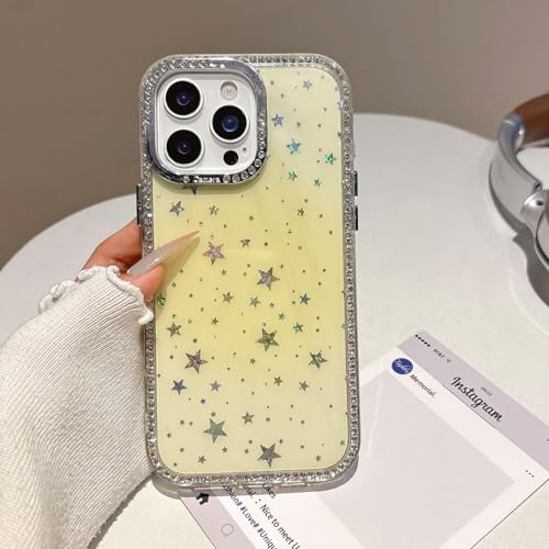 Sitthyw Glitzer Hülle für iPhone 14 Plus Transparent Handyhülle Bling Sparkle Diamond mit Laser Stern Aesthetics Case TPU Bumper Kristall Klar Cover Mädchen Stoßfest Schuzhülle, Gradient Gelb Sitthyw Glitzer Hülle für iPhone 14 Plus Transparent Handyhülle Bling Sparkle Diamond mit Laser Stern Aesthetics Case TPU Bumper Kristall Klar Cover Mädchen Stoßfest Schuzhülle, Gradient Gelb von Sitthyw