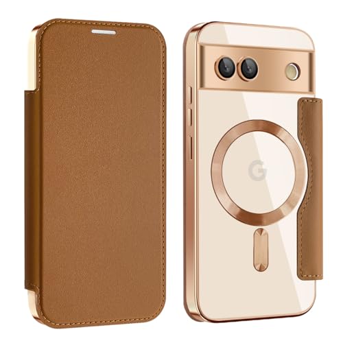 Sitthyw Handyhülle für Google Pixel 9, PU Lederhülle [RFID Blocker] Magnetic Transparente Hülle Flip Klappbare Stoßfestes Standfunktion Case Magnet Tasche mit Kartenfach Schutzhülle, Braun von Sitthyw