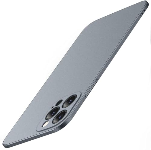 Sitthyw Hülle Ultra Dünn (0,3 mm) für iPhone 15, Matt Anti-Fingerabdruck Handyhülle Kameraschutz Kratzfest Back Hard PC Cover Anti-Rutsch Slim Hardcase für iPhone 15, Grau von Sitthyw