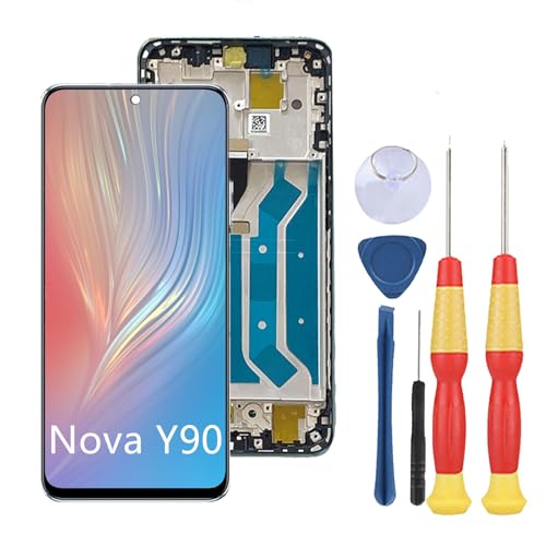 SiuVorZhi LCD-Display, kompatibel mit Huawei Nova Y90, LCD-Display, Touchscreen, Reparatur, Ersatzteile mit Werkzeug (schwarz) von SiuVorZhi