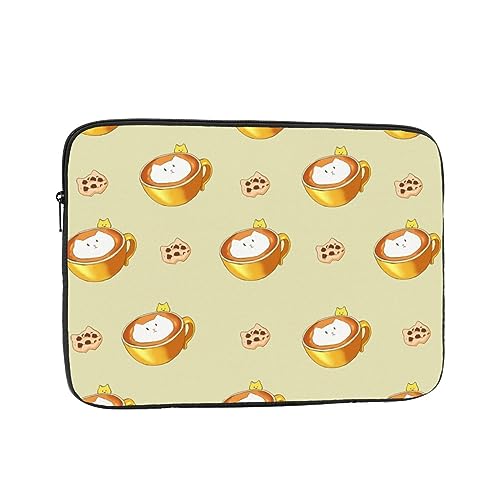 Laptophülle, Cartoon-Katze, Laptophülle, Laptop-Tasche, schützende Notebooktasche, Aktentasche, 25,4 cm, 30,5 cm, 33 cm, 38,1 cm, 43,2 cm von Siulas