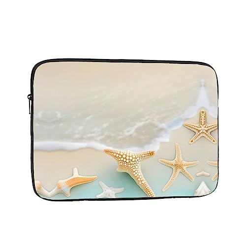 Laptoptasche, Strandseestern, Laptop-Hülle, Laptop-Tasche, schützende Notebooktasche, Aktentasche, 25,4 cm, 30,5 cm, 33 cm, 38,1 cm, 43,2 cm von Siulas