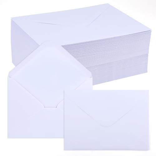 110x Siumir Briefumschläge DIN C6 (16,2x11,4 cm) - Premium Kuverts in Weiß mit spitzer Klappe - 120 g/m² Hochwertiges Papier - Für Dokumente, Einladungen & Grußkarten von Siumir