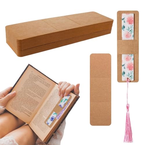 80 Stück Lesezeichen papier,15 * 4.6CM Aus Kraftpapier Lesezeichenhüllen Lesezeichen Rohlinge Papier Lesezeichenhalter Personalisierte lesezeichen Rechteckig Lesezeichen Basteln Bookmarks Für Diy von Sivono