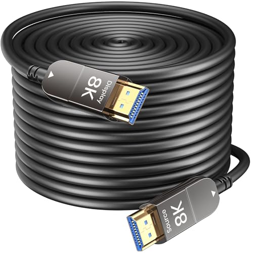 Siwket 8K HDMI Glasfaserkabel 5M, Optisch HDMI 2.1 Kabel 48Gbps Ultra High Speed 8K@60Hz 4K@120Hz Dynamic HDR eARC Dolby HDCP 2.2&2.3 für HDTV/Projektor/Heimkino/TV-Box/Gaming-Box von Siwket